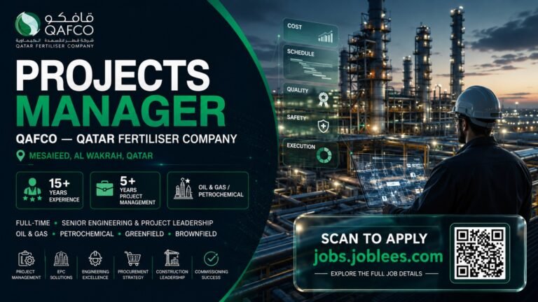 Projects Manager Jobs in Qatar